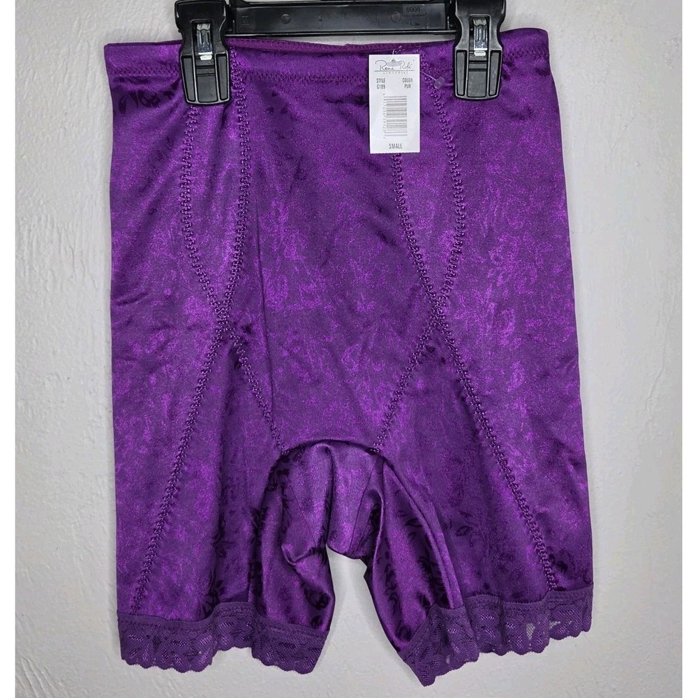 Rene Rofe Lingerie Purple Lace Firm Control Tummy Slimming Shapewear Size Small